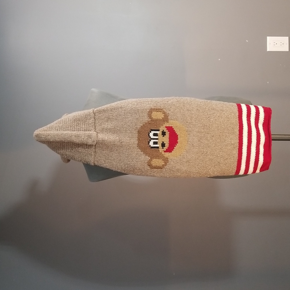 Chilly Dog 100% wool coat with adorable hood with ears Hand Knit